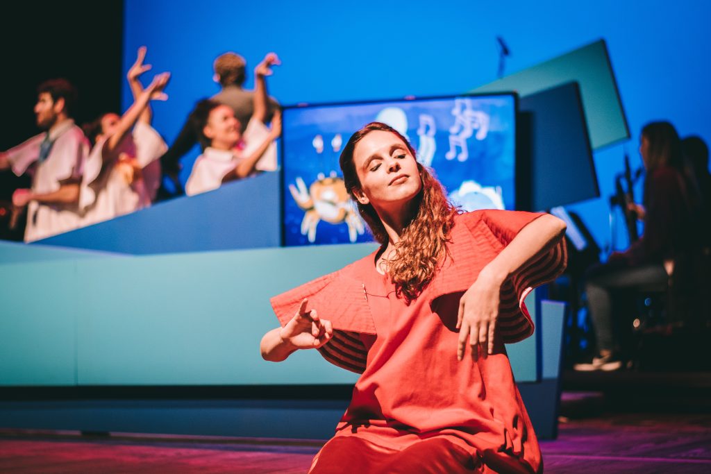 Fotografia de A Menina do Mar, ópera infantil de Edward Ayres d'Abreu sobre o conto de Sophia de Mello Breyner Andresen.